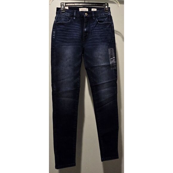 Kancan Jeans Womens Size 26/28 Dark Wash Mid Rise Skinny‎ Signature Denim Pants - Picture 1 of 6